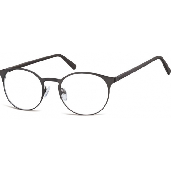 Czarne Okulary Oprawki okrągłe metalowe Sunoptic 995F